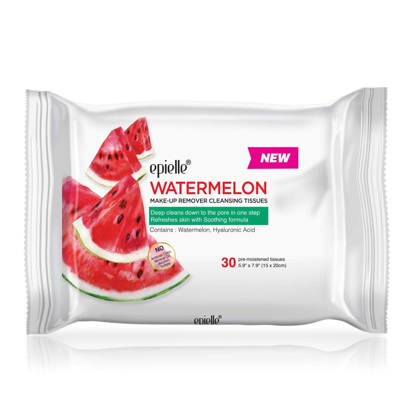 Epielle Makeup Remover Wipes, Remove Dirt, Oil, Waterproof Mascara, Gentle Daily Facial Cleanser Towelettes with Vitamin C, Watermelon & Cucumber, Hypoallergenic & Alcohol-Free, 30 Count (Pack of 6)