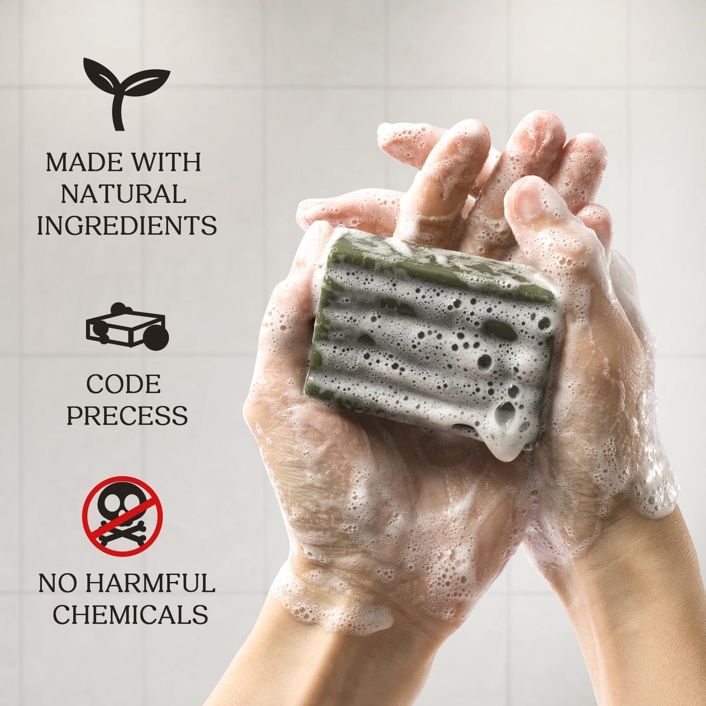 CADDISE Natural Soap Bar – Cold Process Handmade Soap for Face & Body Wash, Moisturizing & Cleansing with Tea Tree & Coconut Oil, Shea Butter, Jojoba & Honey, Gift Set for Men & Women, 4 Pack 16.8 Oz