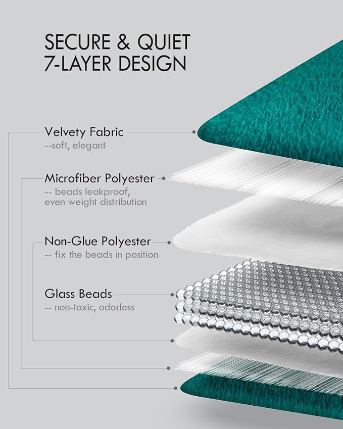 Kaisa Weighted Lap Blanket 5 lbs 23" x 29", Cozy Luxury Crystal Velvet Small Weighted Blanket for Adults, Portable Travel Weighted Blanket for Relaxation, All-Season Blanket, Machine Washable, Green