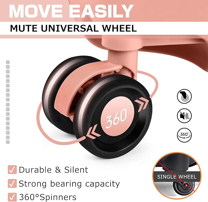 AnyZip Carry On Luggage Aluminium Frame Suitcase PC ABS Hard Shell TSA Lock No Zipper 20In Sakura Pink