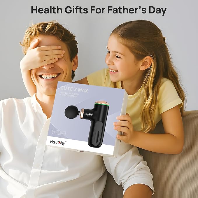 A1 Super Mini Massage Gun, Percussion Deep Tissues Muscle Massager (Heat-Black)