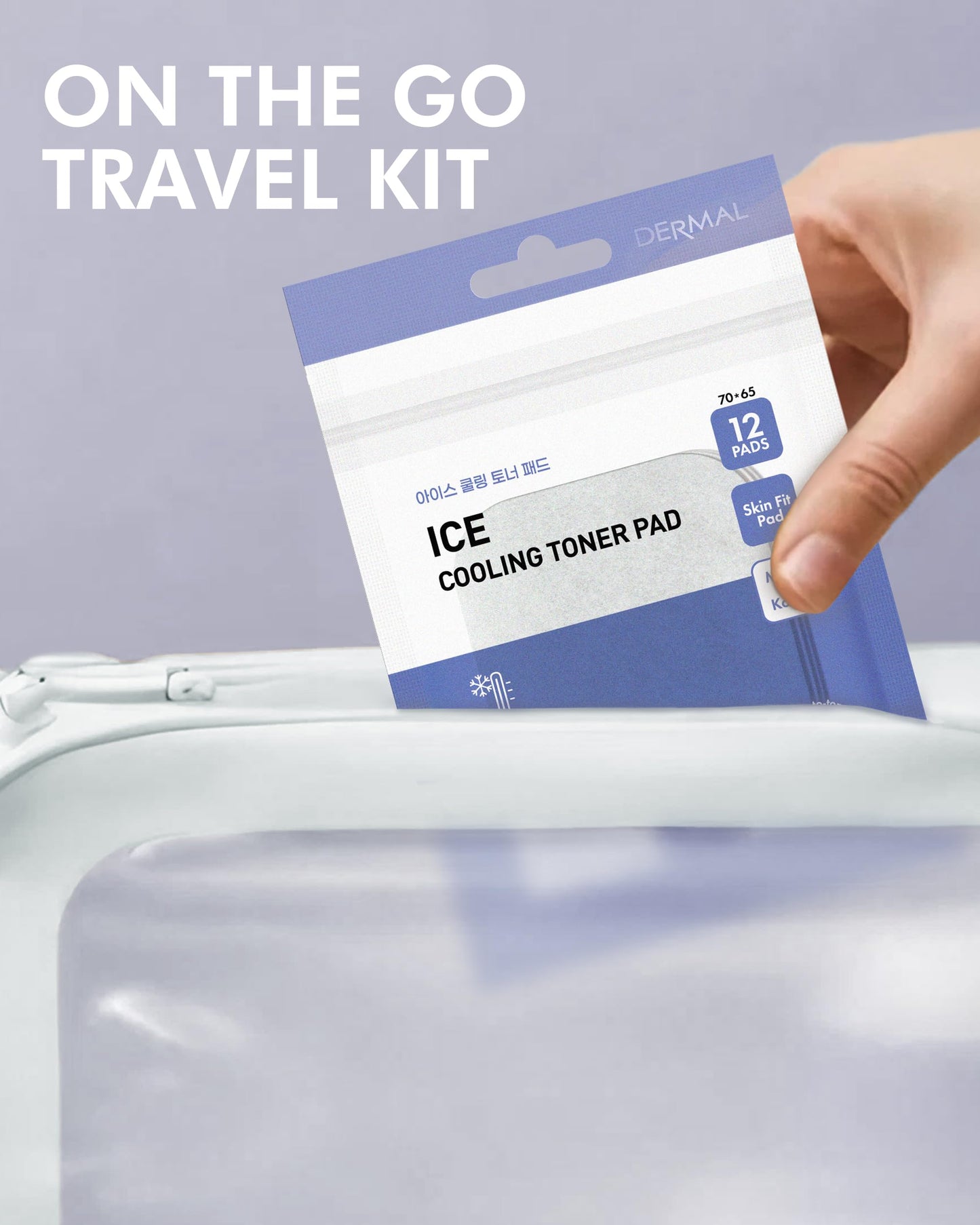 DERMAL 6 Types Toner Pad Trial Kit Portable Travel Combo Set - Ice Cooling, Collagen, Retinol, Madecassoside, Tea Tree, Vitamin Korean Face Toner Pads, 12 Pads x 6 Pack