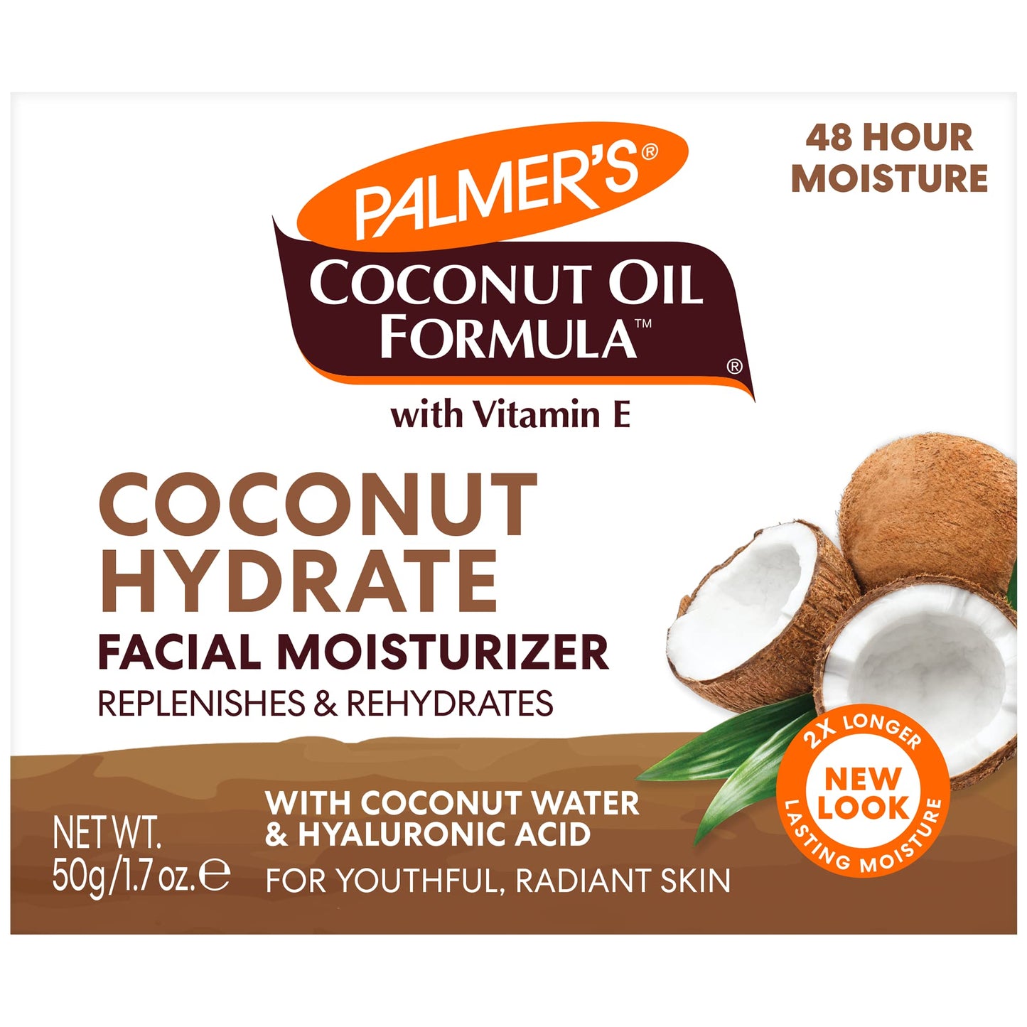 Palmer's Coconut Oil Formula Coconut Water Face Moisturizer, 1.7 Ounce Jar