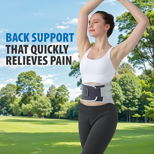 Back Brace for Men Lower Back Pain Relief, Lumbar Support Belt with Breathable Pad, Adjustable Back Support Brace for Women & Men - Scoliosis, Sciatica & Herniated Disc Relief(Small)