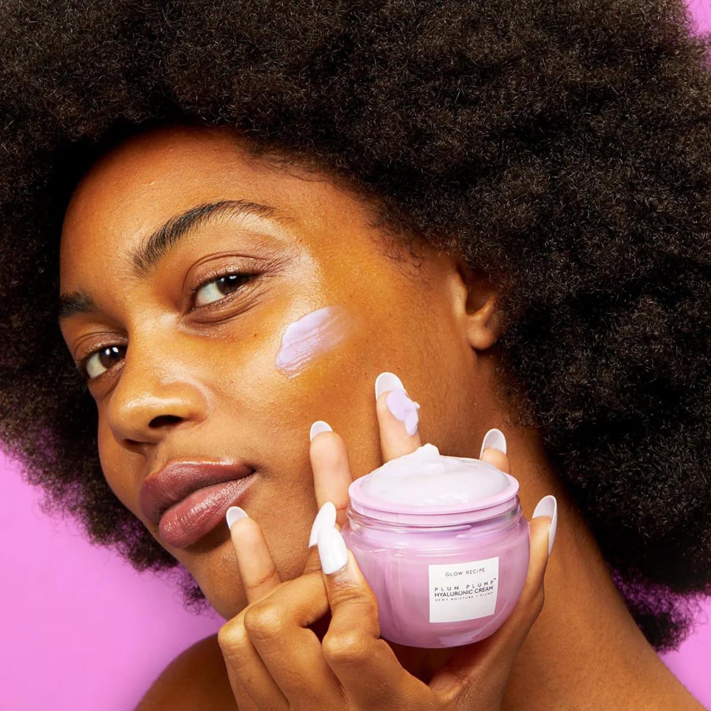 Glow Recipe Plum Plump Hyaluronic Acid Face Cream (50 ml) + Mini Travel Size (20 ml) - Daily Hydrating Skin Moisturizer to Plump, Balance, and Brighten Skin - Vegan Whipped Gel for a Daily, Dewy Glow