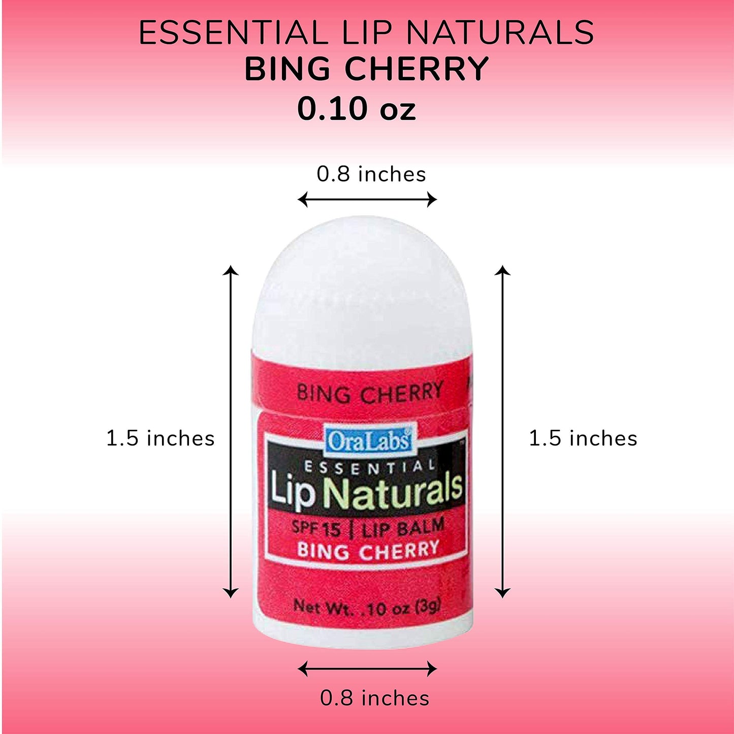Lip Naturals® | Mini Bing Cherry Lip Balm with Sunscreen (SPF-15) | Made in USA with Beeswax & Coconut Oil | 12-Count Mini Lip Balm Pack with Bing Cherry Flavor (0.10oz/3g Each)