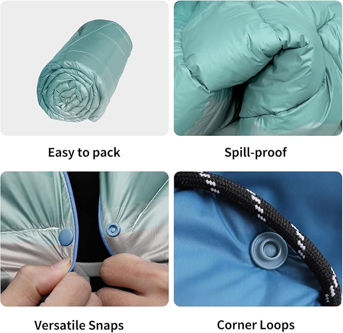 Camping Blanket, Packable Puffy Blankets Lightweight Windproof Waterproof for Outdoors,Hiking, Backpacking,Beach,Car,Picnic,Stadium