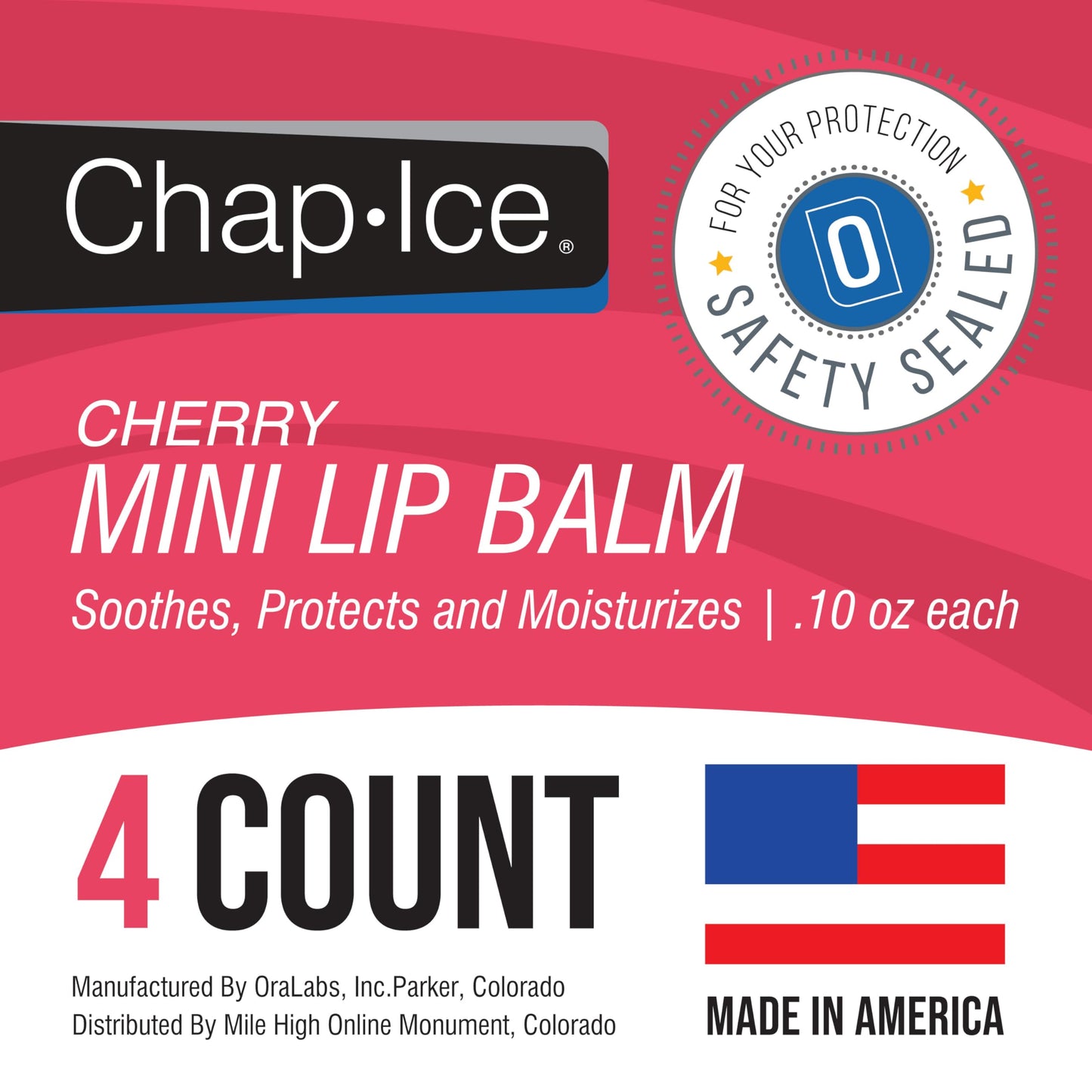 Lot of 4 Oralabs Chap Ice Cherry Lip Balm Mini Cute Bonus Pack …