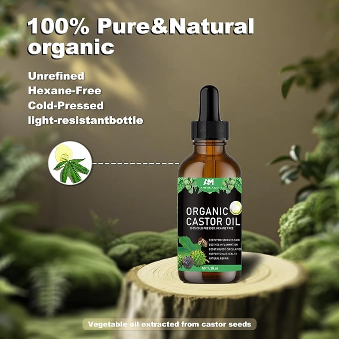 Castor Oil Pack Kit for Women & Beginners – 4 Reusable Wraps + 60ml Organic Oil & Guide | Liver, Belly, Neck, Breast Detox Set | Leakproof & Adjustable MagicSeal Design