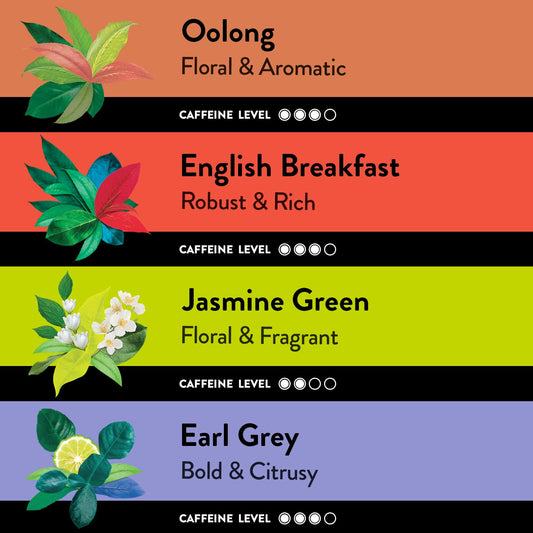 Choice Organic Teas Sipping Box Tea Sampler, Variety Gift Box, 32 Total Tea Bags, 8 Flavors, Caffeinated and Caffeine-Free Teas, Sustainably Sourced Organic and Non-GMO Ingredients