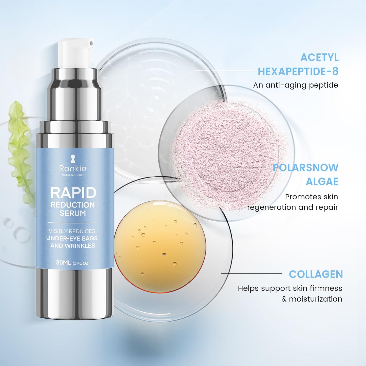 RONKIE Instant Eye Lift Cream: Reduces Eye Bags Wrinkles Puffy Eyes Dark Circles Crow’s Feet in Minutes for Mature Skin of Middle-aged Women 1 Fl Oz