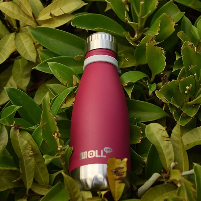 12 oz Water Bottle - Kids Water Bottle for School-Small Stainless Steel Vacuum Insulated Water Bottles-Leak Proof for Boys Girls(Fuchsia Red)