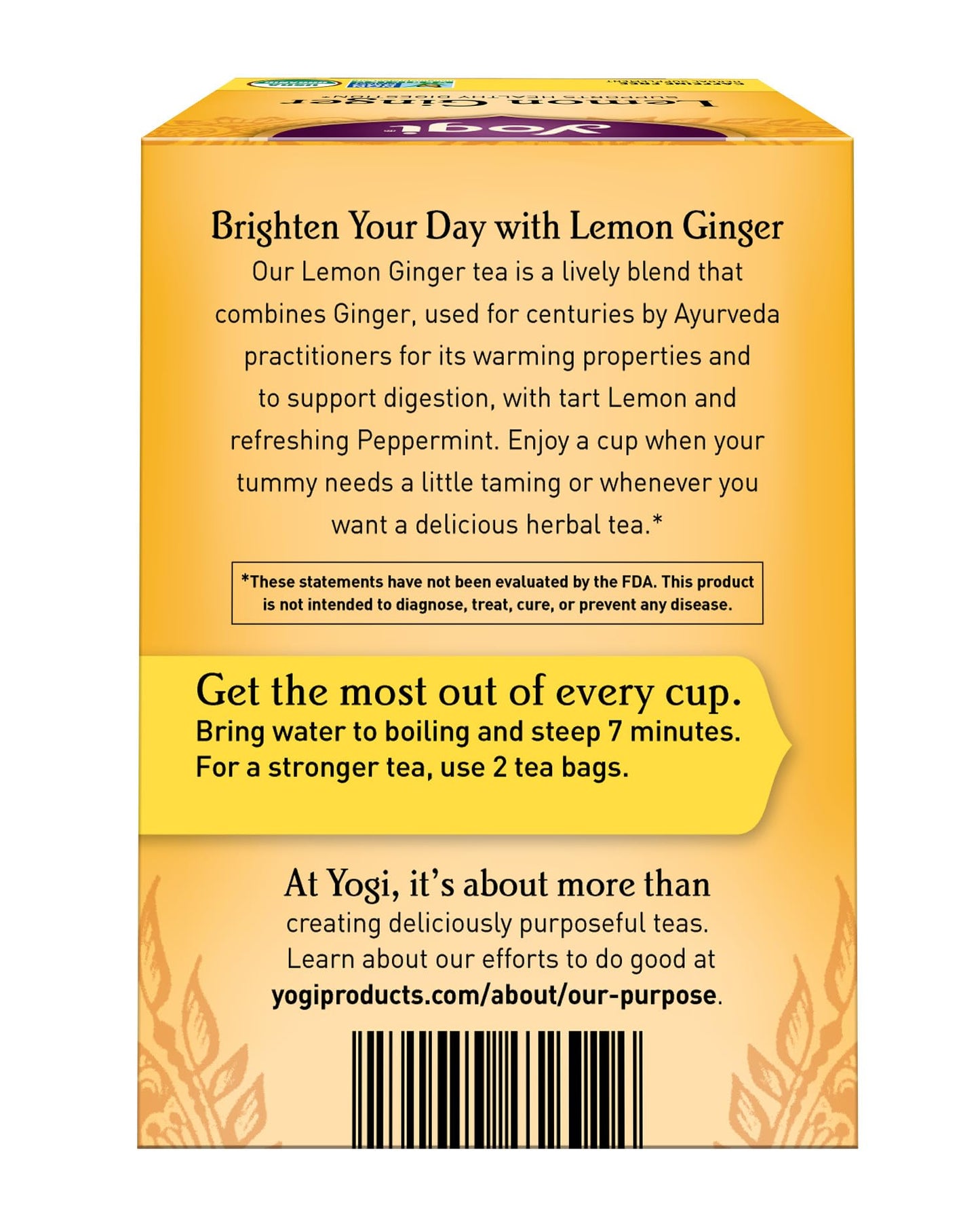 Yogi Tea Lemon Ginger Tea Bags, 16 ct