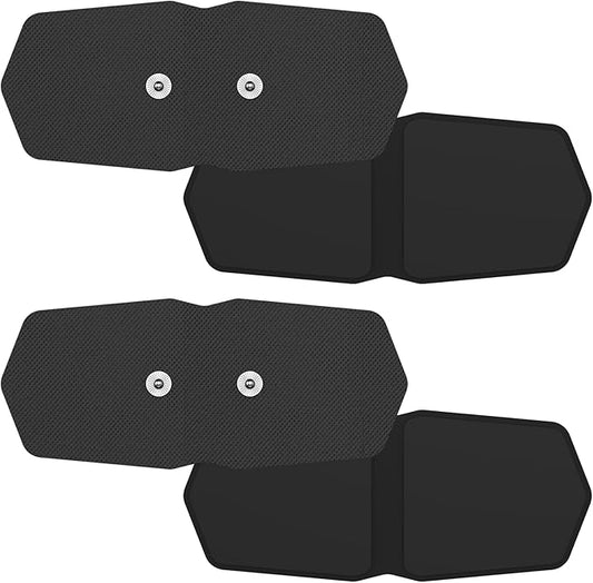 4.96 in x 2.55 in Tens Unit Electrode Pads - Standard 3.5mm Snap-in Connector Tens Unit Replacement Pads - Tens Unit Pads 4 Pack (Please Confirm The Electrode Pads Size Before Purchasing)