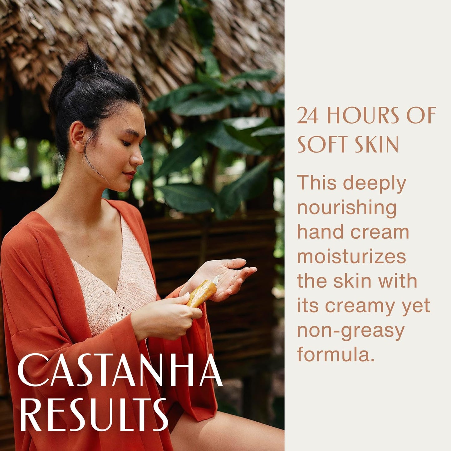 Natura - Ekos Castanha (Brazil Nut) Hand Cream - Anti-Dryness Hand Balm - 24-Hour Deep Hydration Skin Moisturizer - Vegan Skin Care - Brazilian Beauty Secrets - Self Care & Body Care - 2.6oz (75g)