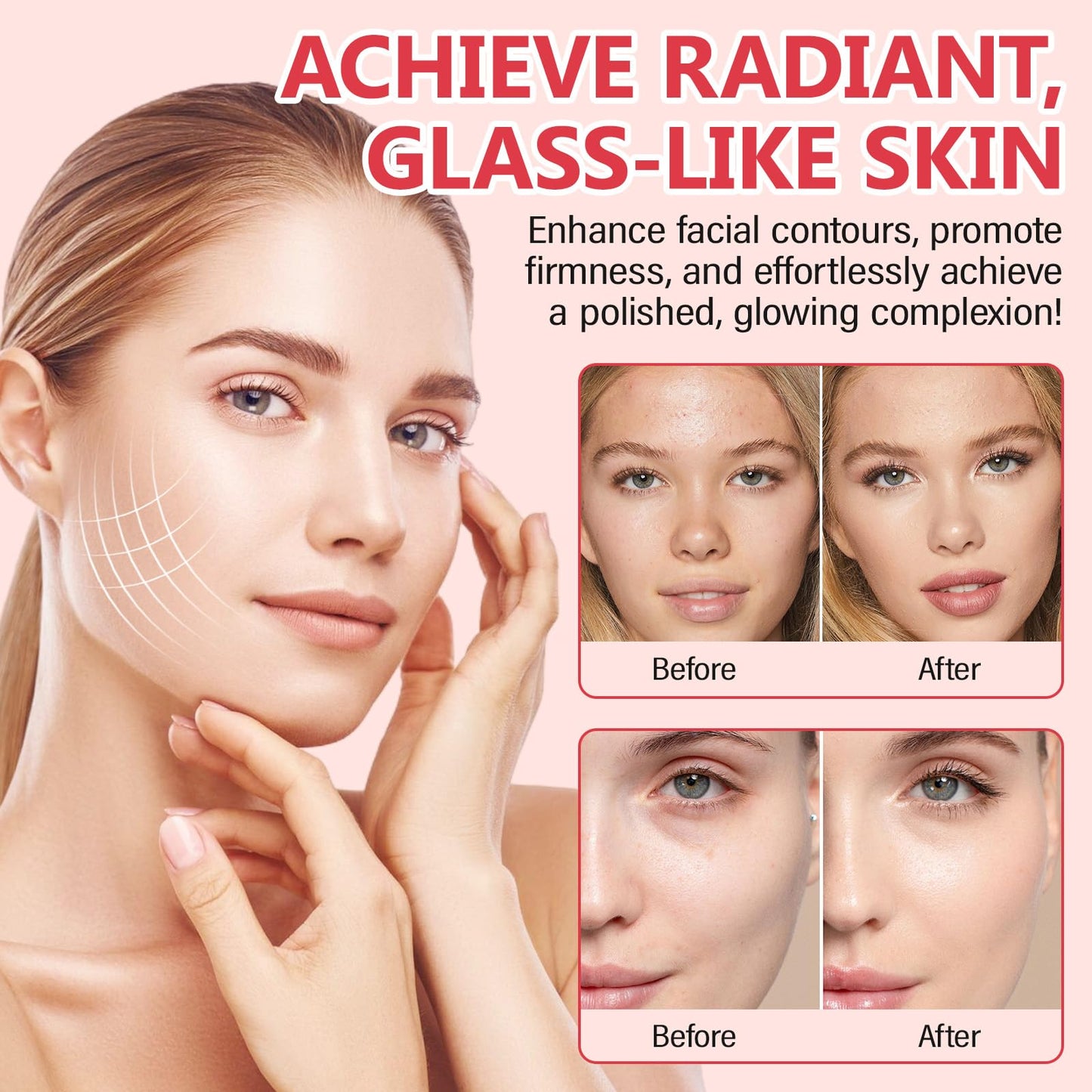 Btefls Collagen Jelly Cream - Instant Face Lift & 24h Hydration - Korean Skincare with Hydrolyzed Collagen - No Artificial Colors, 3.38 Fl Oz - Real Results, Transform Your Skin