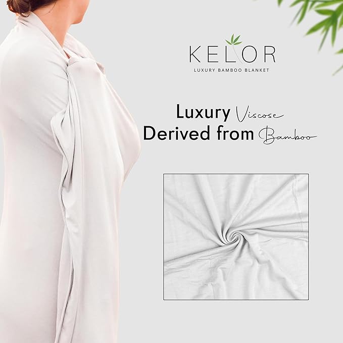 K E L O R Luxury Cooling Travel Blanket - Stretchy, Lightweight Soft & Breathable Shawl Wraps for Women