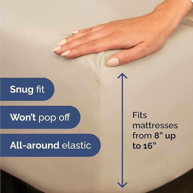 Bulk Case Pack of 12 Sheet Sets - (12) Complete Queen Size Sheet Sets with Deep Pockets - Wholesale Bulk Bedding for Hotels, Spas & Airbnbs - Breathable, Cooling, Soft & Wrinkle Free - (Queen, Wheat)