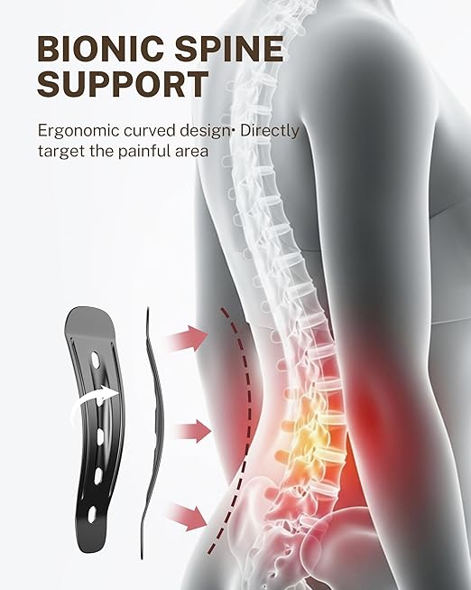 Back Brace for Women with Carbon Fiber Splints, Ergonomic Curved Spine Support, Breathable Air Mesh, Lightweight Back Brace for Lower Back Pain Women, Posture, Heavy Lifting, Sciatica, Pink, M