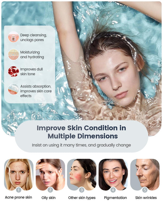 Kingsteam Professional Ozone Nano-Ionic Facial Steamer | Deep Cleansing Hydrating | Salon Home Spa Face Steamer | Pore Cleanser | 60-Min Timer | 360° Swivel | Esthetician Favorite Tool, Black