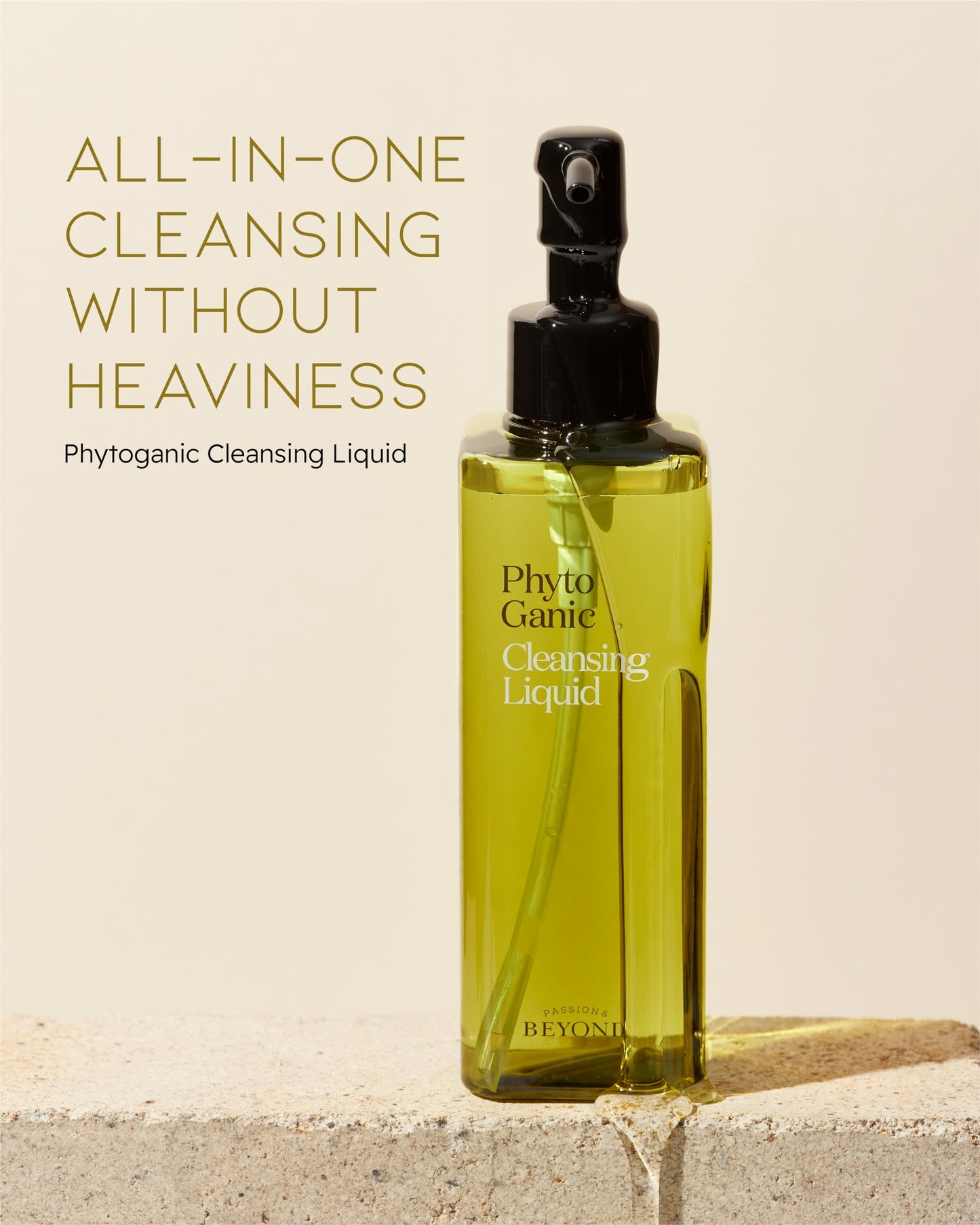 BEYOND Phytoganic (Cleansing Liquid, 6.8fl oz) - Vegan Formula Korean Skin Care. Gentle All-in-One Face Wash with Smooth Finish, Clean Herbs, Phyto-Biome