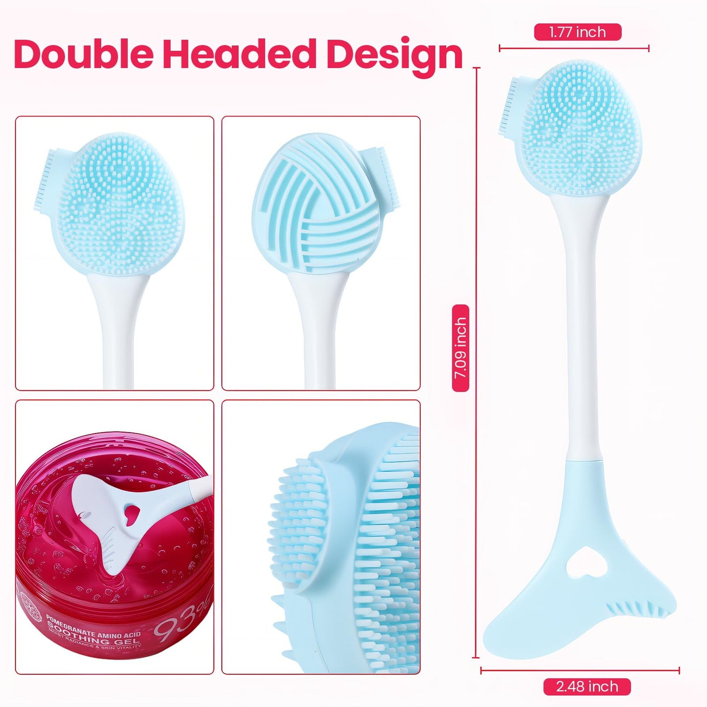 2 Packs Silicone Face Scrubber Exfoliator, Face Mask Brush Applicator, Facial Cleansing Brush, Pore Cleaning Brush, Pore Scrubber for Face