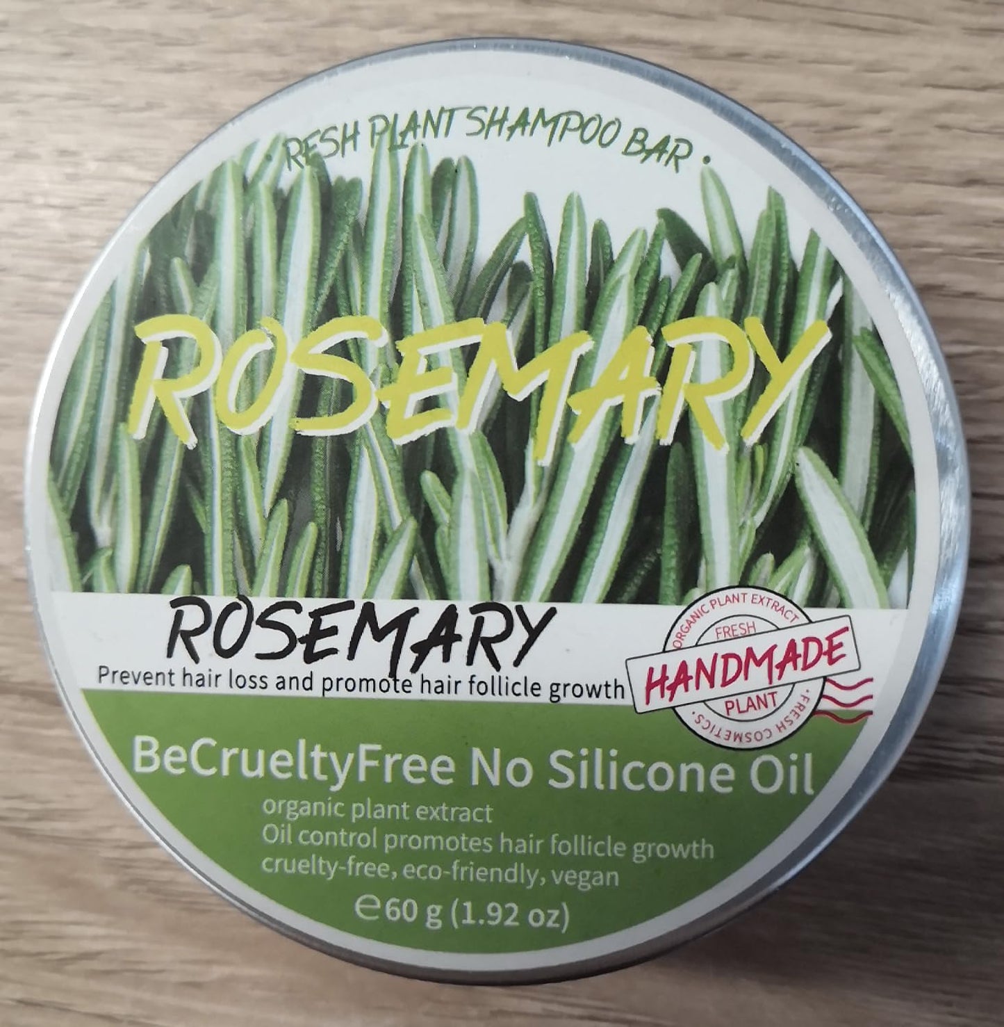 Hotiary Rosemary Hair Shampoo Bar, Deep Cleansing for Scalp Hair Loss Shampoo Soap, Organic Shampoo Oil Control, 0 Silicone Oil