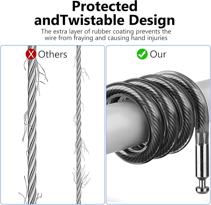 Compatible with Apple AirTag Secure Lock with Wire Cable, 3-Digit Combination Luggage Locks, Alloy Body Ultra Durable Anti-Lost Protective Case for Luggage, Bags, Suitcase, and Backpacks (BLACK)