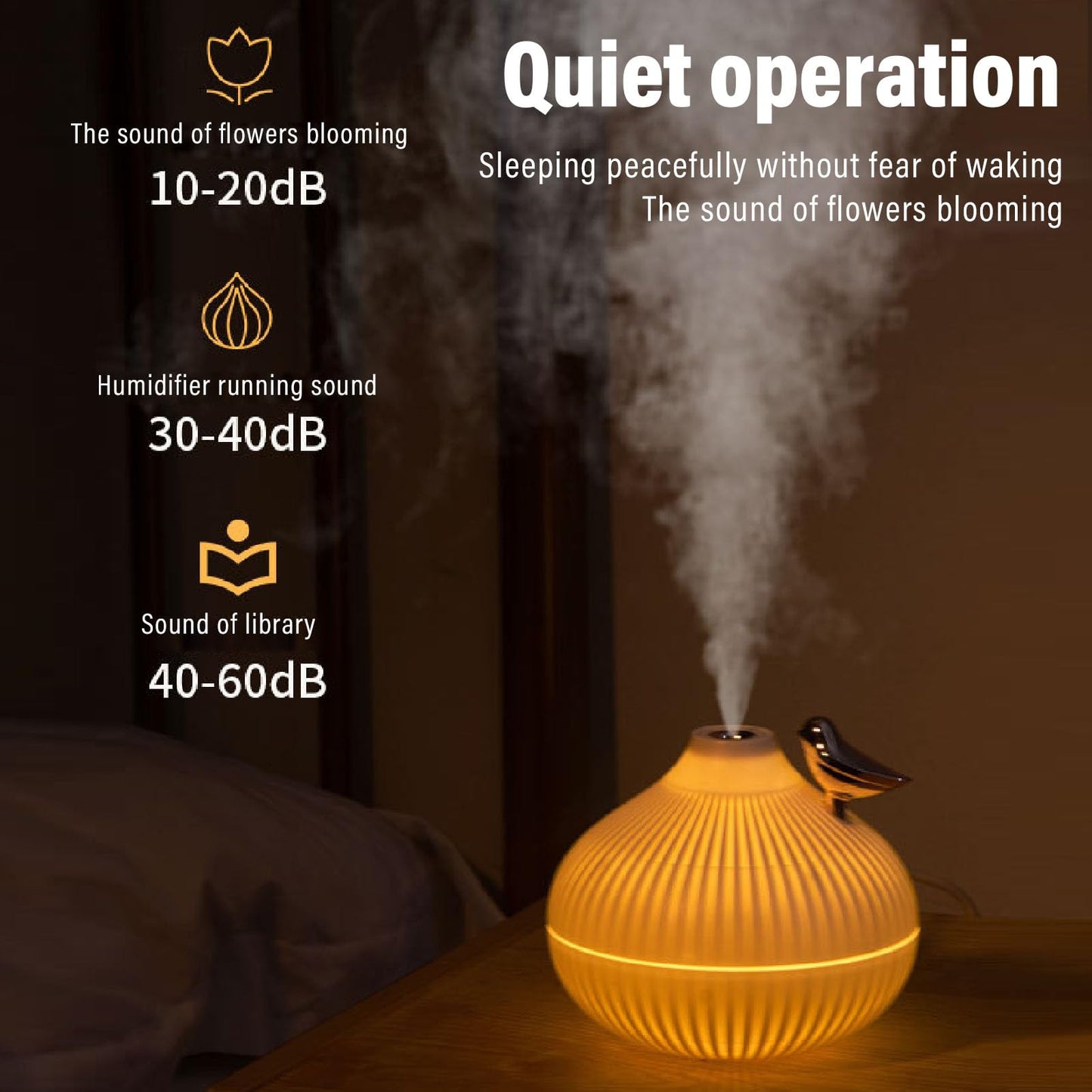 Cool Mist Humidifiers for Bedroom Small Onion Shape Mist Humidifier USB Lighting Quiet Small Air Humidifier for Office Desktop Air Conditioned Rooms