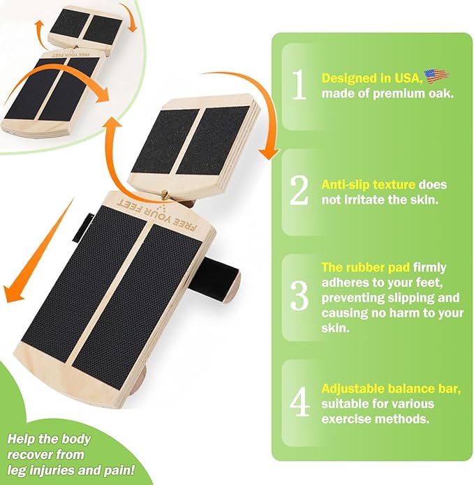 AxisBoard Single Leg Balance Boards, Proprioceptive Ankle Foot Strengthener Exerciser for Sprained, Physical Therapy For Foot, Plantar Fasciitis, Ankle Injuries