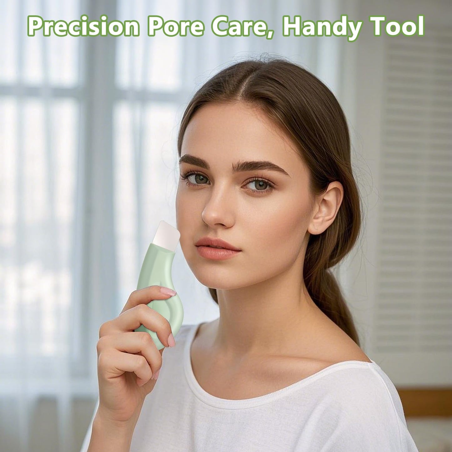 Wanocean Blackhead Remover Tool for Face Nose,Face Spatula for Facial Cleansing, Silicone Face-Scraper,Skin Care Tool, Birthday Gifts for Mom Wife Daughter Men Women(Green)