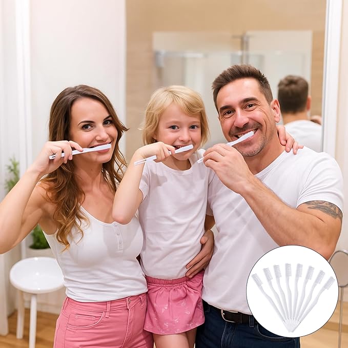 200 Pack Individually Wrapped Disposable Toothbrush Bulk, Soft Bristle Travel Toothbrush for Adults, Hotels, Travel, Donation, White