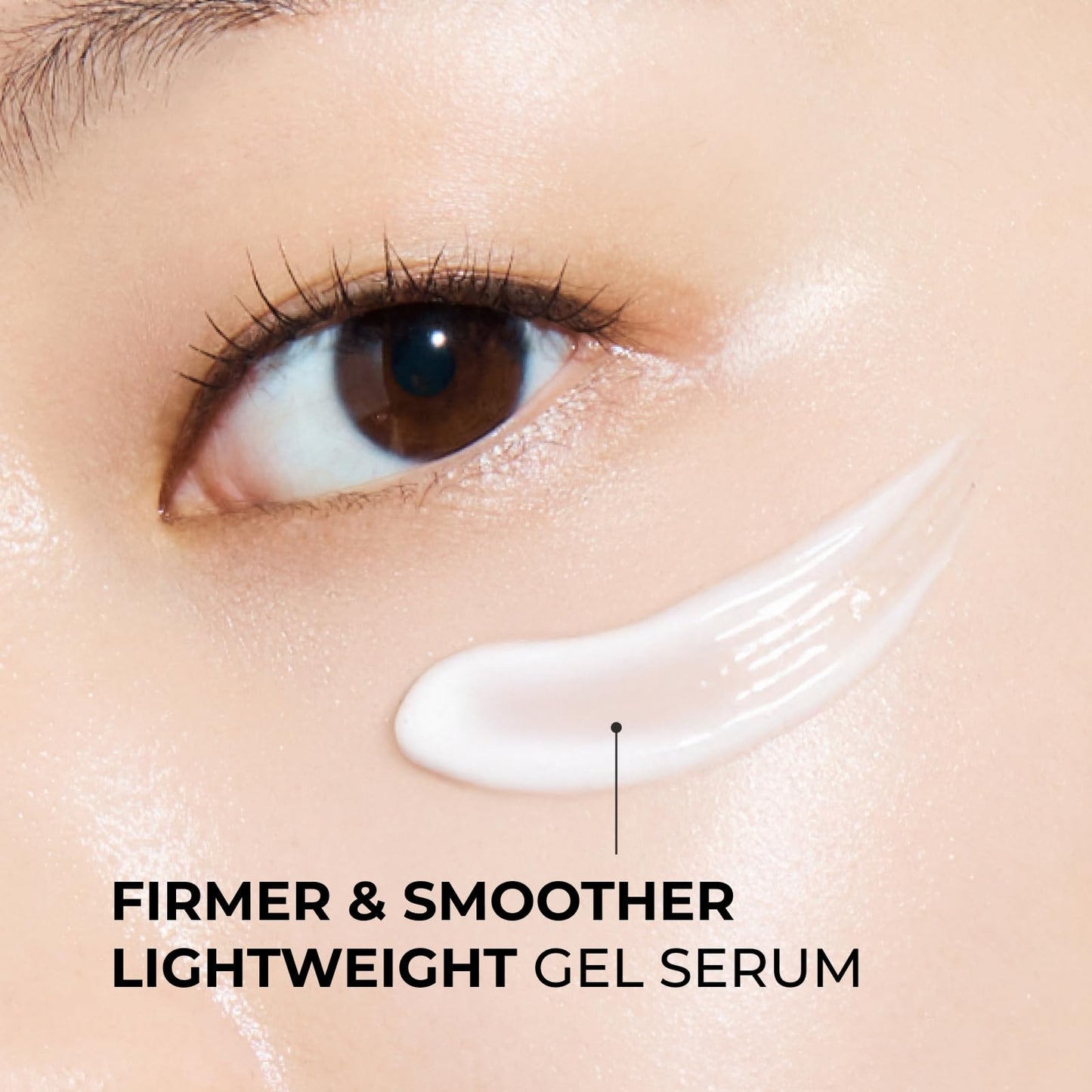 Atclinic DOMINAS Caffeine Eye Serum with Arginine-E & Vitamin E – Korean Eye Gel for Puffiness, Dark Circles, Fine Lines | Cooling Guasha Metal Tip (0.67 fl oz)