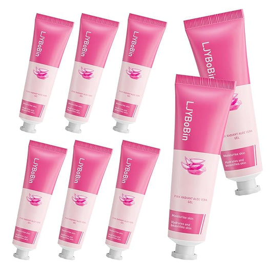 8PCS Aloe Vera Gel for Face,Gentle Moisturizing After Sun Lotion for Women and Men,Refreshing Non-Sticky Aloe Vera Gel for All Skin Types