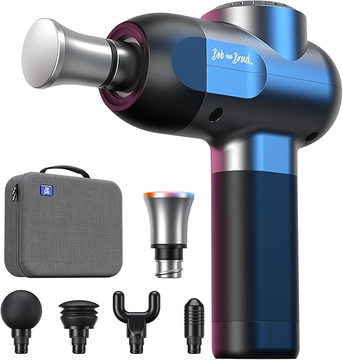 BOB AND BRAD C2 Max Massage Gun with Metal Head, Massager Gun Deep Tissue, Electric Back Massagers for Professional Athletes Home Gym, Muscle Massage Gun, FSA and HSA Eligible