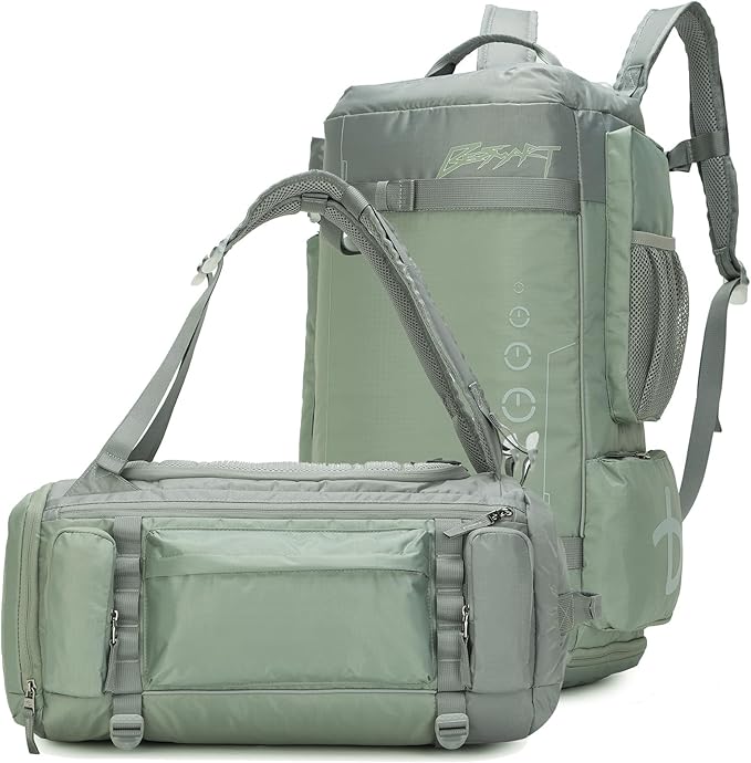 BE SMART 32L Extra Large Gym Backpack for Women, Big Gym Bag with Shoes Compartment, Waterproof Heavy Duty Duffel Bags, Women's Workout Backpacks for Outdoor Sport,Hiking,Camping,Travel