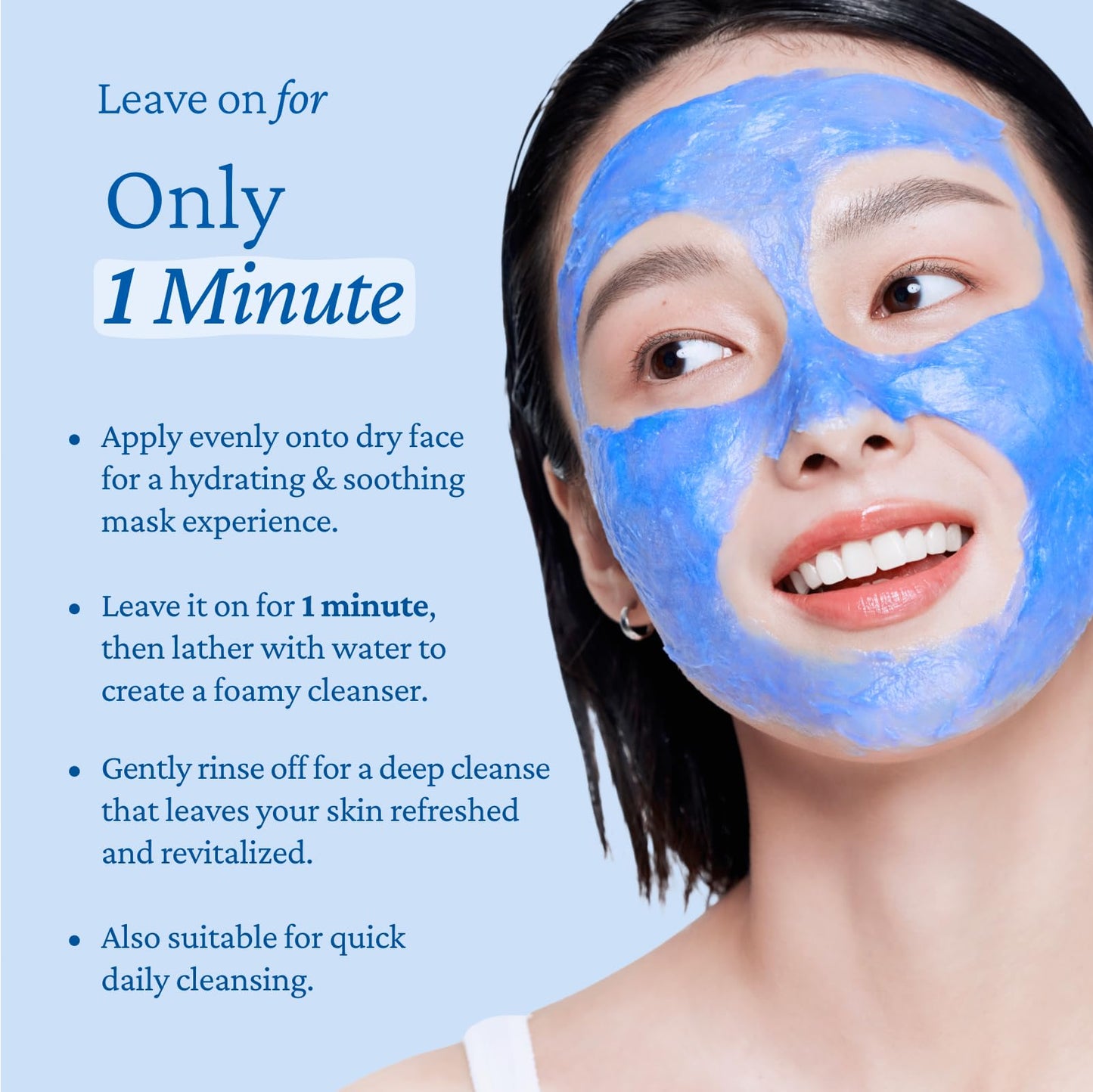 belif Super Knights - Soothing Hydration Cleansing Mask, 3-in-1 Facial Mask & Cleanser with Hyaluronic Acid, Squalane, Madecassoside | For Dry and Sensitive Skin | Korean Skincare (5.0 fl. oz)