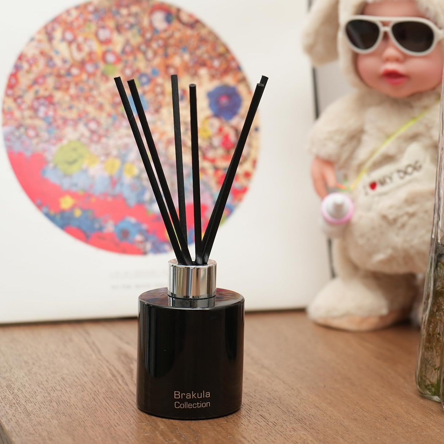 Brakula Reed Diffuser Set - Mango Scented Diffuser 4 fl.oz, 6 Sticks, 118ml for Home Fragrance and Bathroom Decor