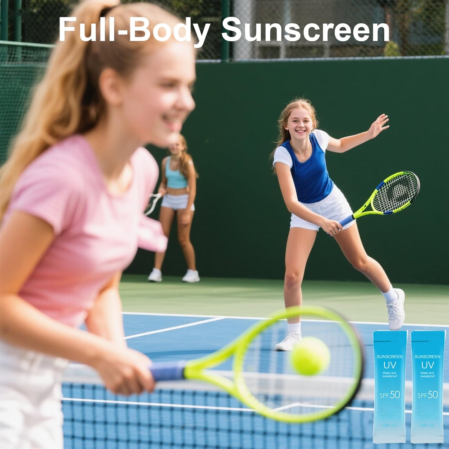 20PCS Mini Sunscreen with Hyaluronic Acid, SPF50+ PA+++ Travel Size Sunscreen Bulk (4ml Each), Lightweight & Non-Greasy & Hydrating, Waterproof Face & Body Sunscreen for Outdoor, Vacation, Daily Use