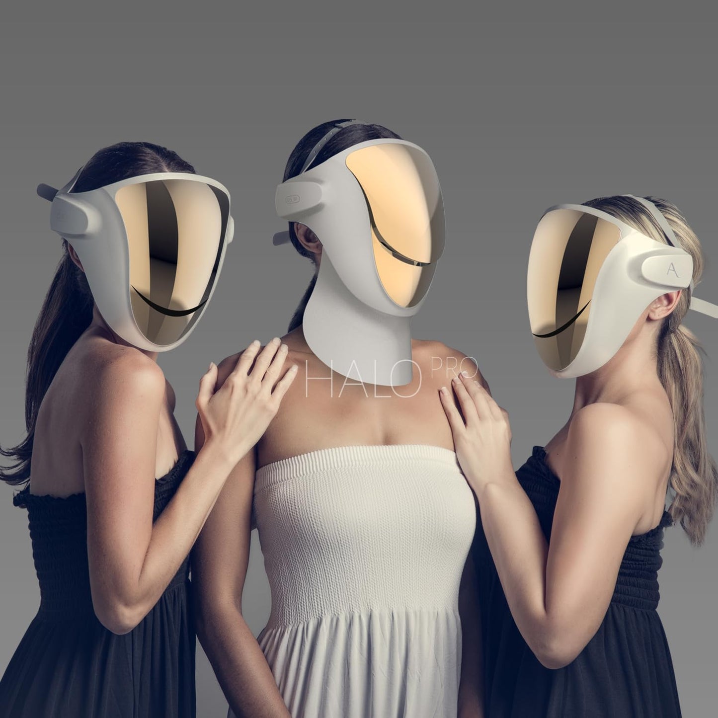 Aphrona Led Face Mask Light Therapy, Halo Led Light Therapy Facial and Neck Skin Care Mask, Blue Light Red Light for Acne Wrinkle Reduce, New Generation Face and Neck Photon Mask