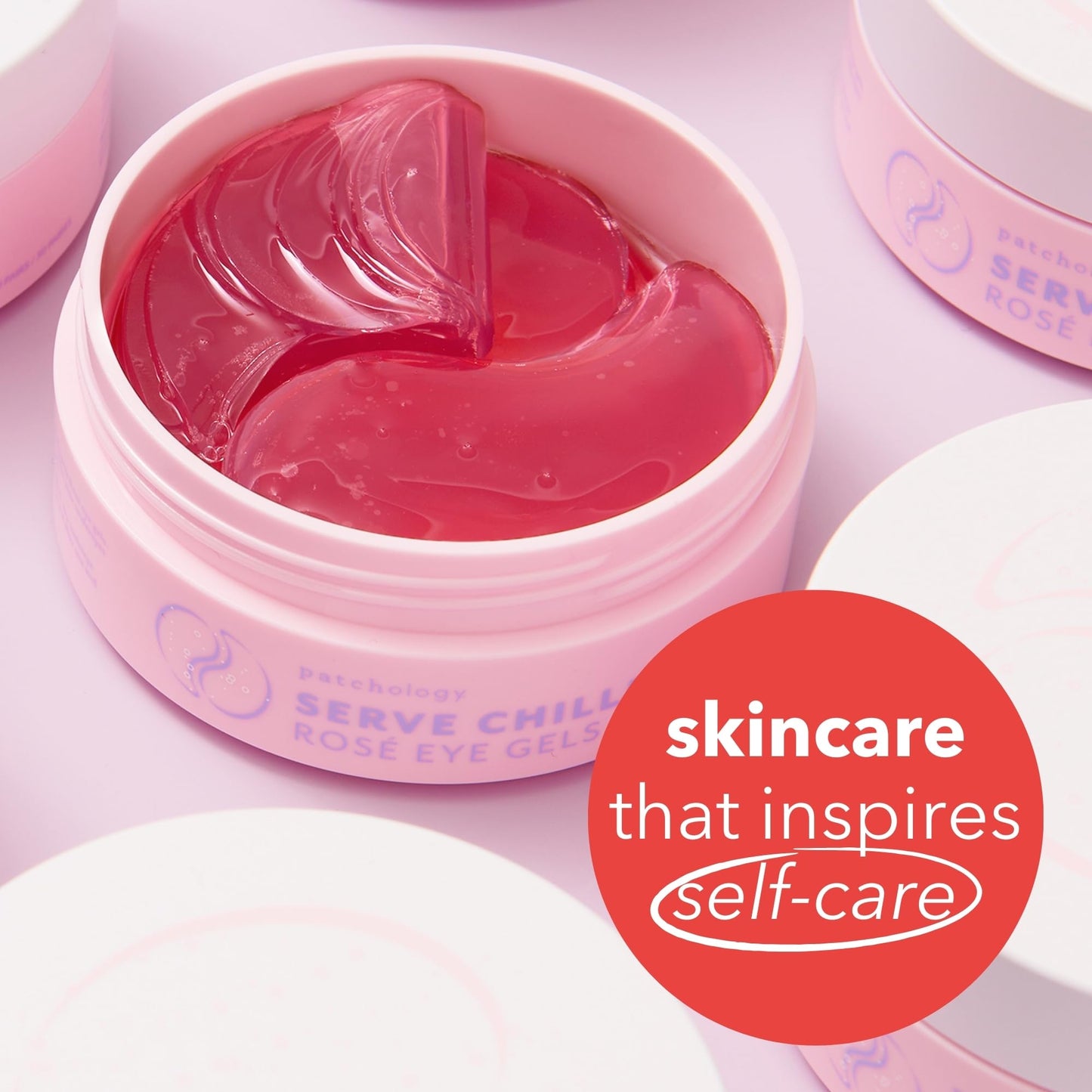 Patchology Serve Chilled Rosé Hydrating Under Eye Patches – Hyaluronic Acid & Antioxidant-Infused Eye Masks to Reduce Dark Circles, Puffiness & Fine Lines - Ideal Skincare Essentials (30 Pairs/Jar)