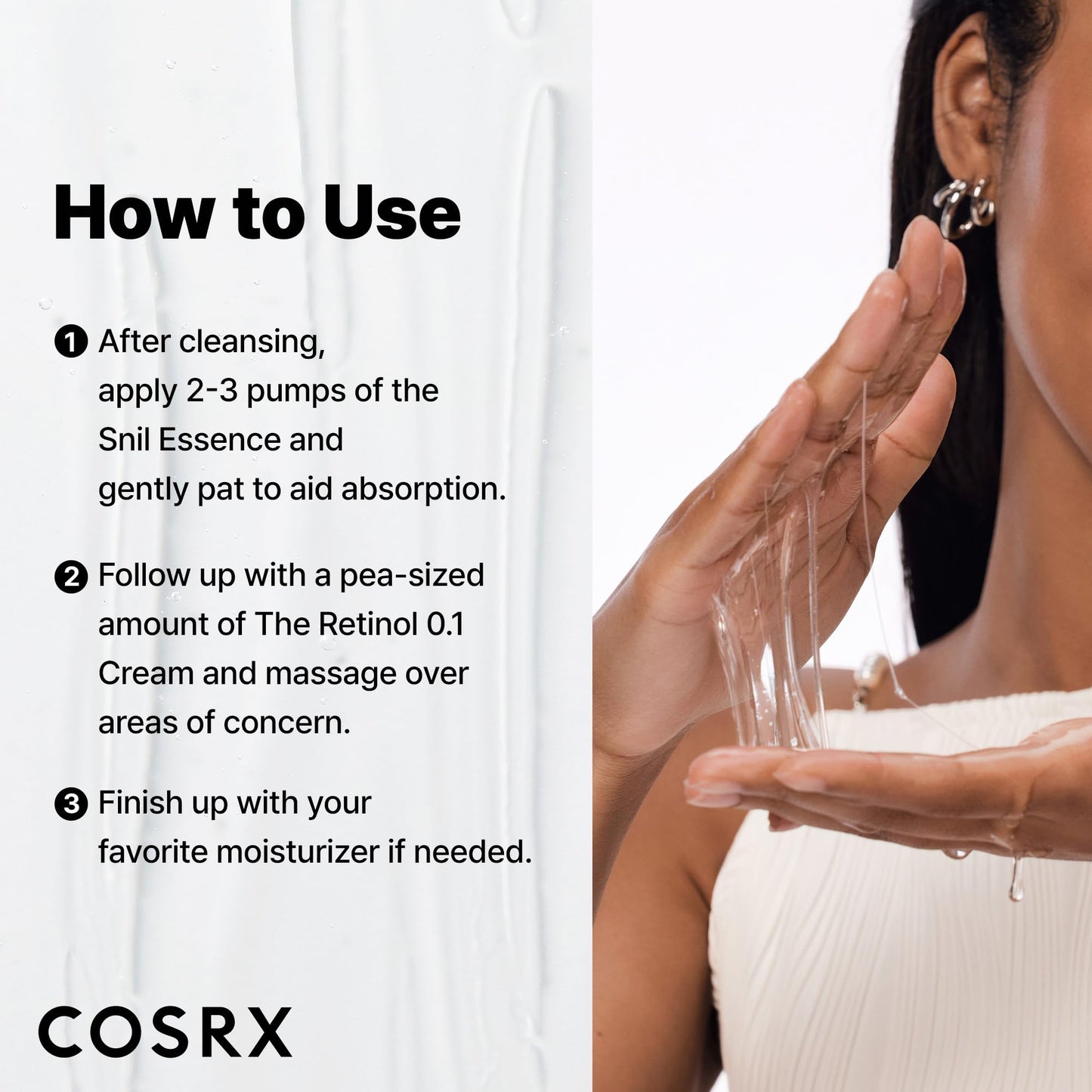 COSRX Snail 96% Mucin Power Essence 2ea & Retinol 0.1% Cream Mini Sample 1ea, Glass Skin Starter Set, Amazon Exclusive, Daily Hydrating & Firming Korean Skin Care Kit, Gift Set