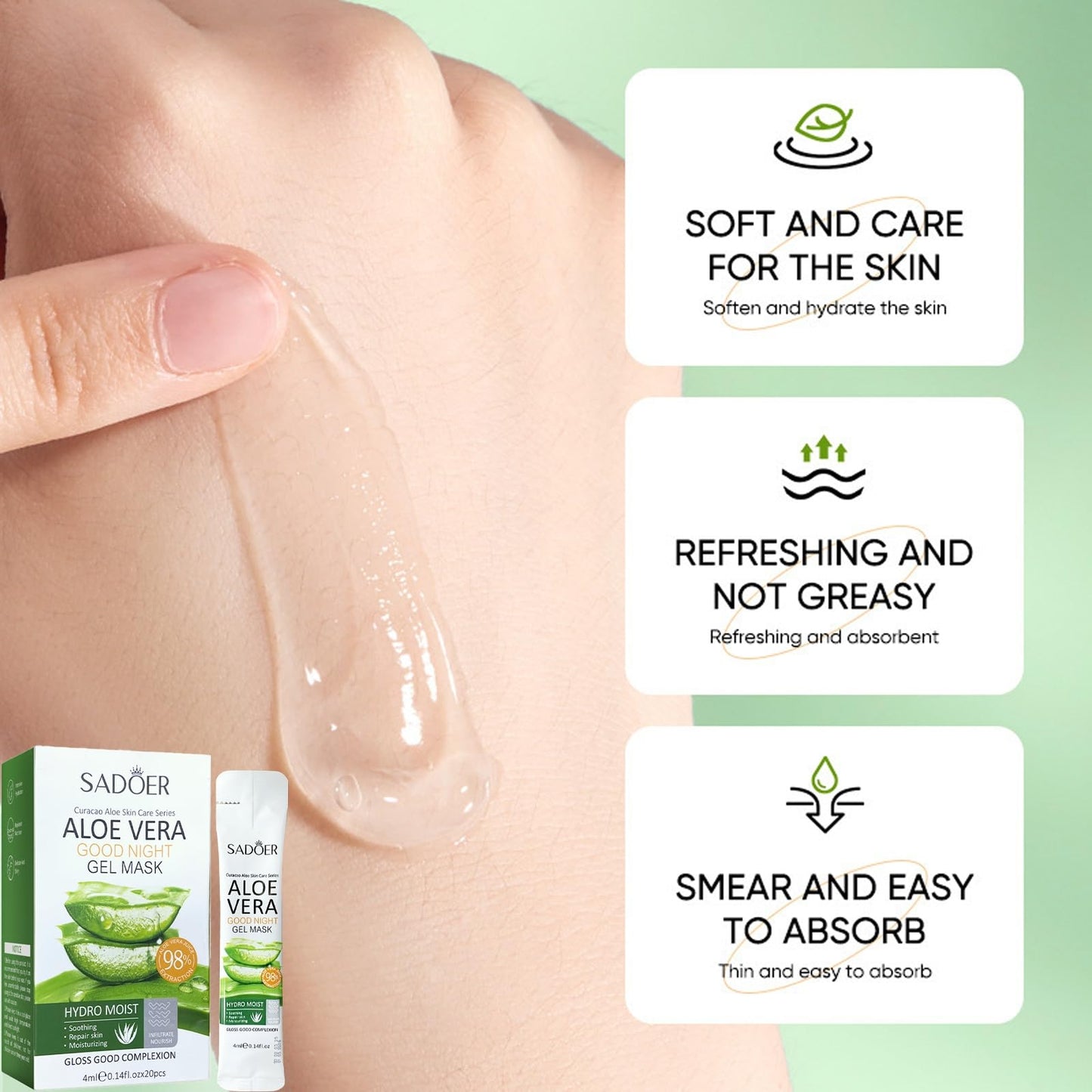 20PCS Mini Sunscreen & 20PCS Mini Aloe Vera Gel - Travel Size Bulk Sunscreen & Aloe Vera Gel (4ml Each), Lightweight & Non-Greasy & Hydrating, Perfect for Outdoor Party, Thank You Gifts, Daily Use