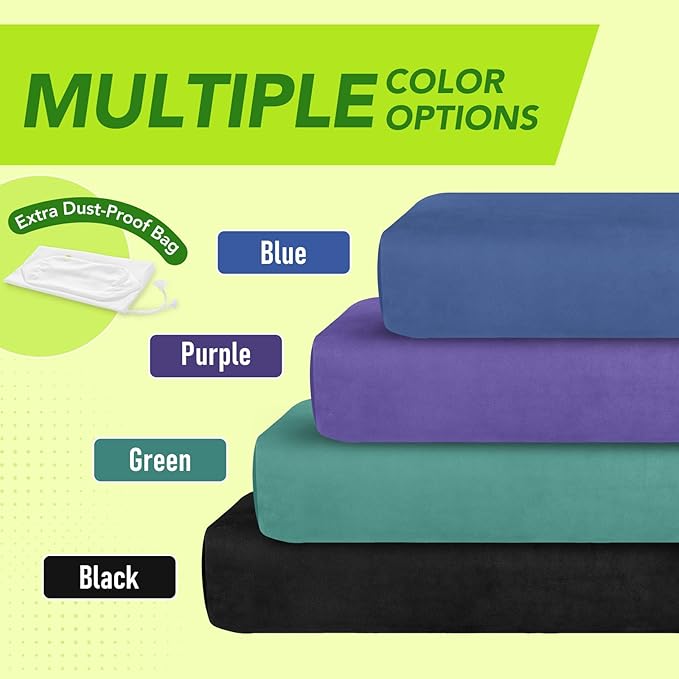 Rectangular Yoga Bolster - Meditation Pillow with Washable Suede Cover, 27"X10" X5.5"