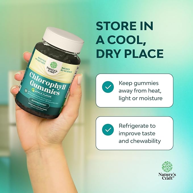 Chlorophyll Gummies for Cleanse & Detox Support - Potent Internal Deodorizer Chloropyll Supplements for Body Odor Healthy Skin Immunity & Digestive Support - Vegan Non-GMO & Gluten Free - 30 Days