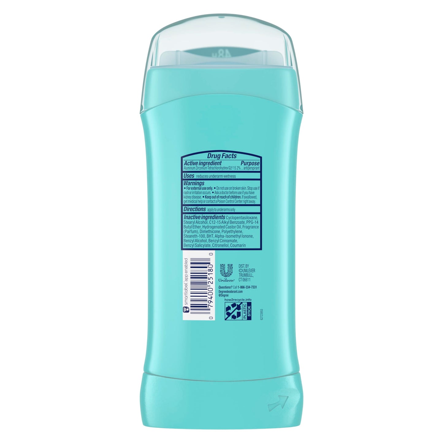 Degree Original Antiperspirant Deodorant Sheer Powder Pack of 6 48-Hour Sweat & Odor Protection Antiperspirant for Women 2.6 oz