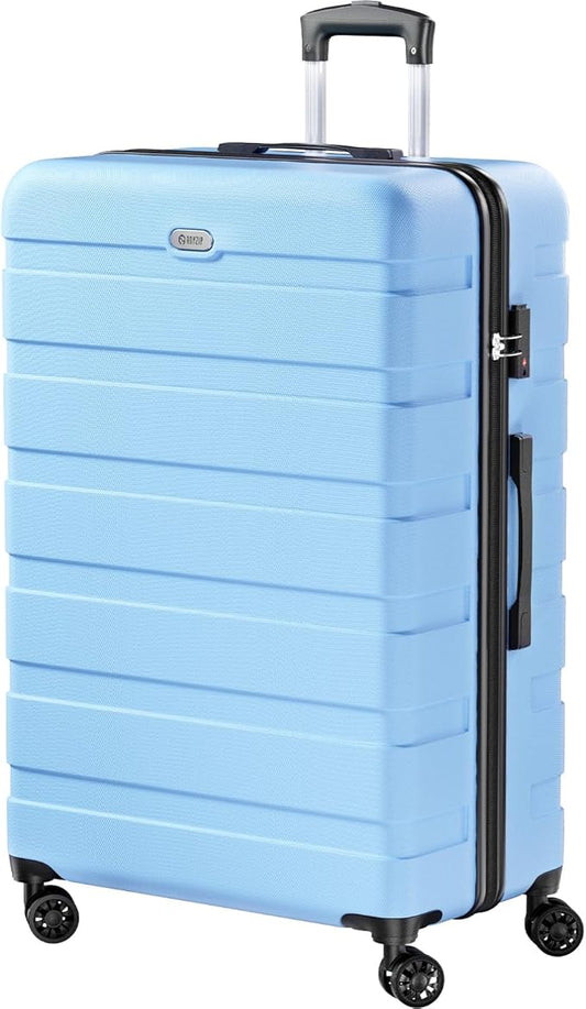 AnyZip Luggage PC ABS Hardside Lightweight Suitcase with 4 Universal Wheels TSA Lock Checked-Large 30 Inch Light Blue