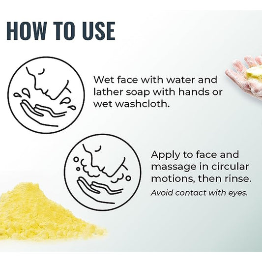 Natural Elephant Dead Sea Sulfur Soap Bar | Clarifying Face & Body Wash with Dead Sea Salt & Aloe Vera | 4.4 oz (125 g)