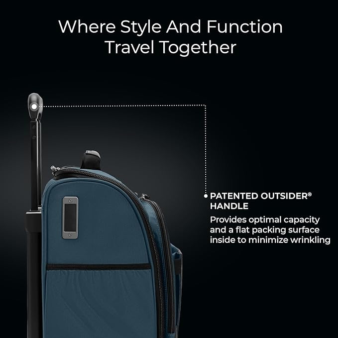 Briggs & Riley Cabin Spinner - Carry On Luggage for Travel, Suitcases with Wheels, Softside Rolling Bag for Men & Women, Fits Under Plane Seat, Telescoping Handle - ZDX Collection, Ocean