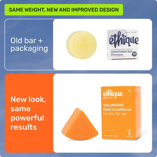 Volumizing Conditioner Bar with Biotin for thin, fine hair - Plastic-Free, Vegan, Cruelty-Free, 2.12 oz